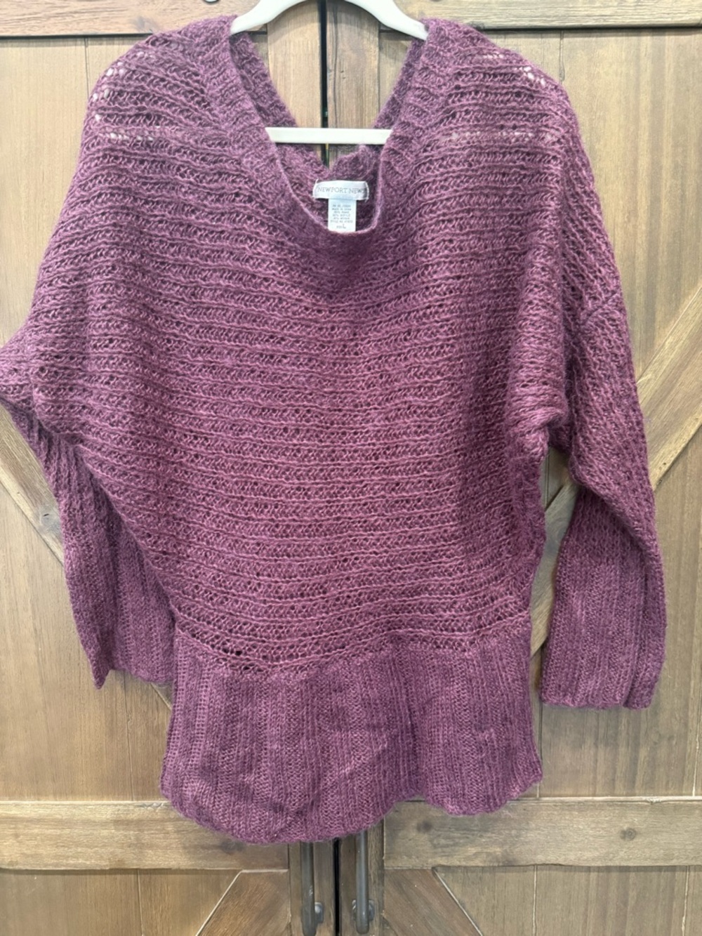 Vintage Y2K Newport News Mohair Ramie Blend Oversized Sweater | Batwing Sleeve
